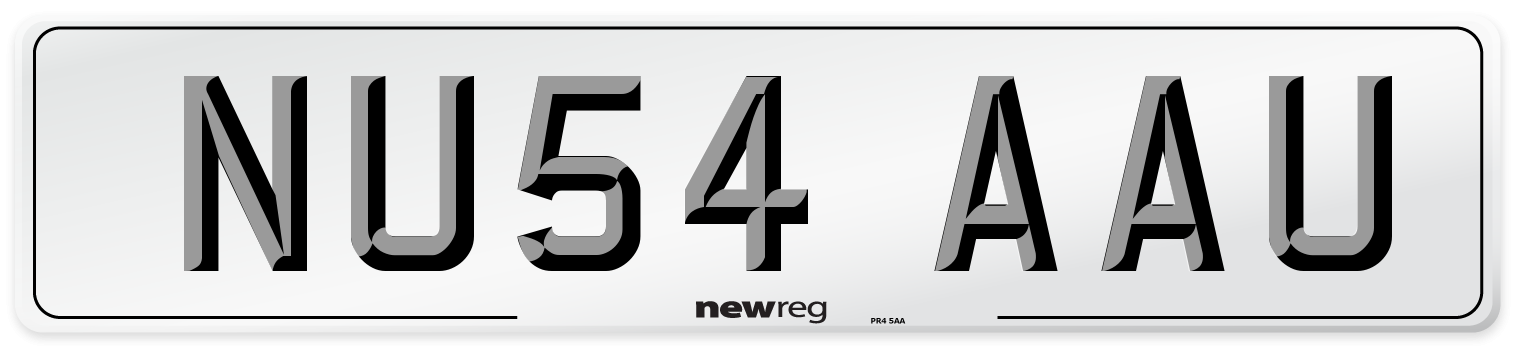 NU54 AAU Number Plate from New Reg